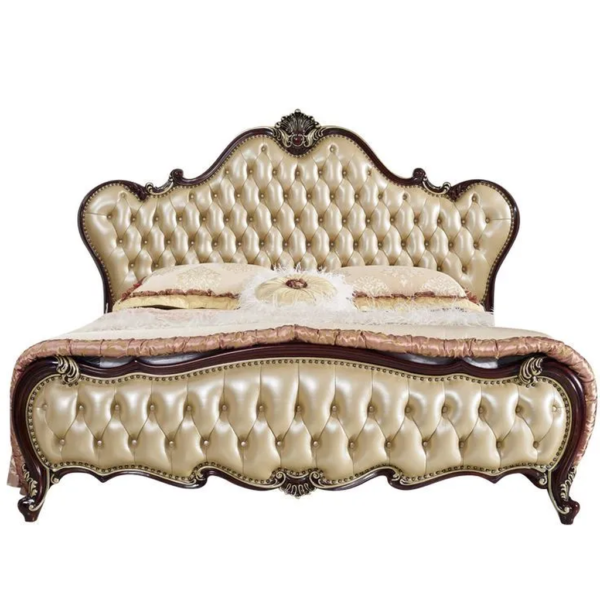 Daabadi Furniture Wholesale Classic French Victorian Bed Super King-Size Brown Painted Mahogany