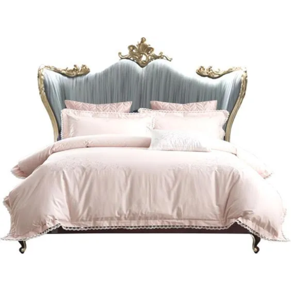 Daabadi Furniture Wholesale Classic French Victoria Bed Super King-Size Gold Painted Mahogany