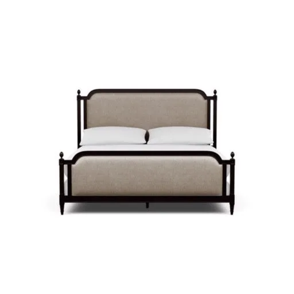 Daabadi Furniture Wholesale Classic French Colonial Bed Super King-Size Black Painted Mahogany