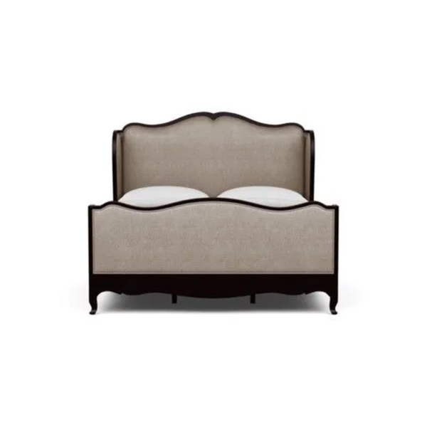 Daabadi Furniture Wholesale Classic French Reproduction Bed Super King-Size Black Painted Mahogany