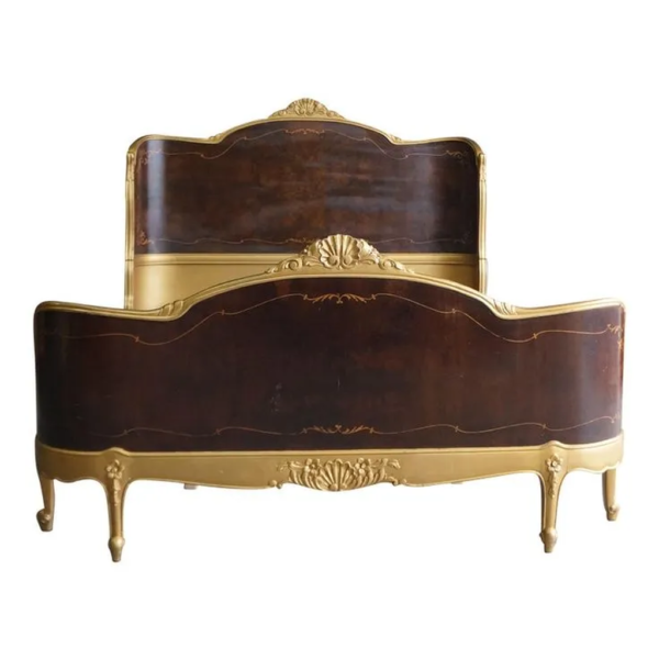 Daabadi Furniture Wholesale Classic French Victorian Bed Super King-Size Brown Painted Mahogany