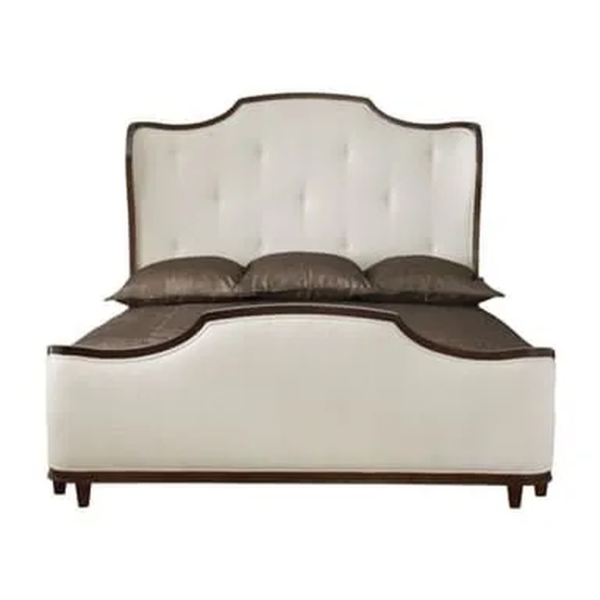 Daabadi Furniture Wholesale Classic French Vintage Bed Super King-Size Brown Painted Mahogany