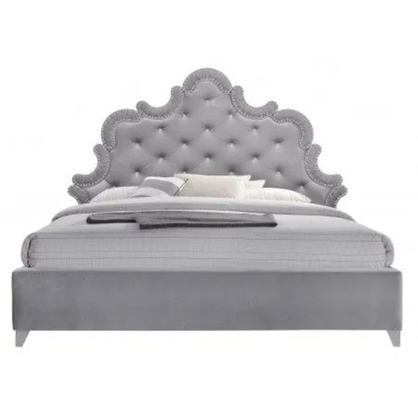 Daabadi Furniture Wholesale Classic French Antique Bed Super King-Size White Painted Mahogany