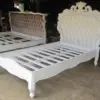 Daabadi Furniture Wholesale Classic Fench Provincial Bed Queen-Size White Duco Mahogany
