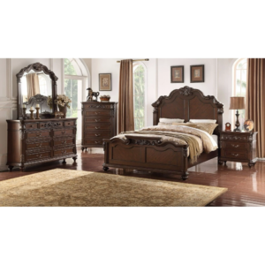 Classic Antique Bed - Brown Mahogany - 8