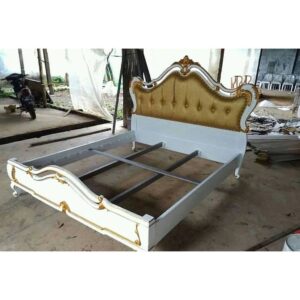 Classic Fench Provincial Bed - White Duco Mahogany - 81