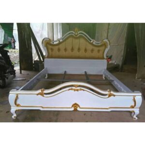 Classic Fench Provincial Bed - White Duco Mahogany - 81