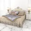Daabadi Furniture Wholesale Classic Fench Provincial Bed Queen-Size White Duco Mahogany