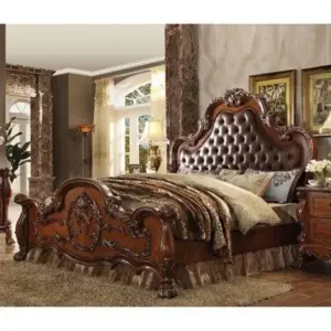 Daabadi Furniture Wholesale Classic Antique French Bed Super King-Size Brown Mahogany