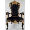 Black Velvet and Gold Dining Chair - Baroque Style by Daabadi Furniture wholesaler
