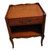 Brown Wood Mid-Century Nightstand Bedside Table