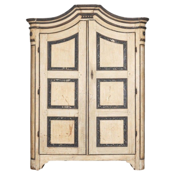 Classic Cream and Black Armoire