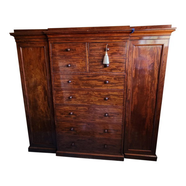 Classic Wood Armoire with Drawers and Wardrobe Space