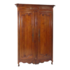 Classic brown wood armoire with two doors