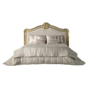 Classic Baroque Bed with Gold Accents