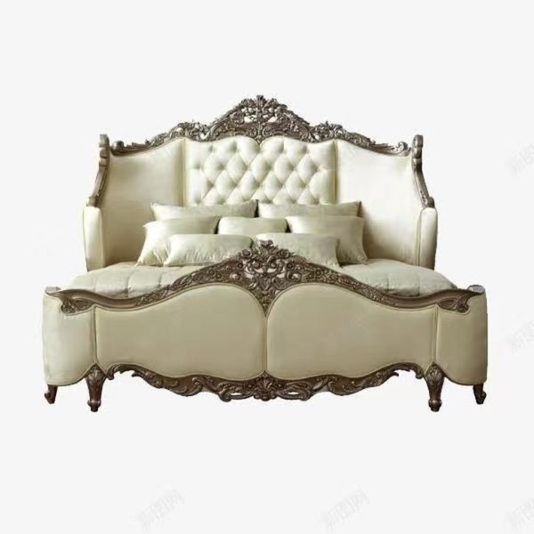 Classic Baroque Bed with Ornate Details