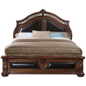 Classic Baroque Style Wood Bed