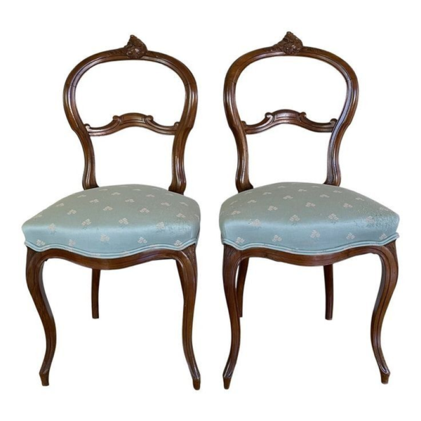 Classic Blue Upholstered Dining Chair