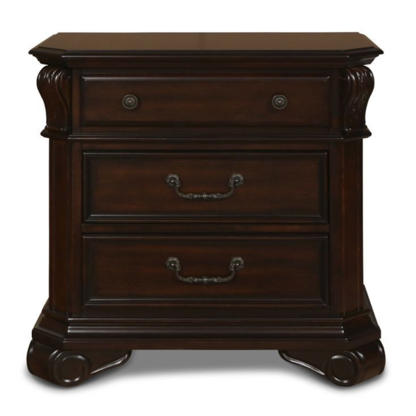 Classic Carved Mahogany Nightstand