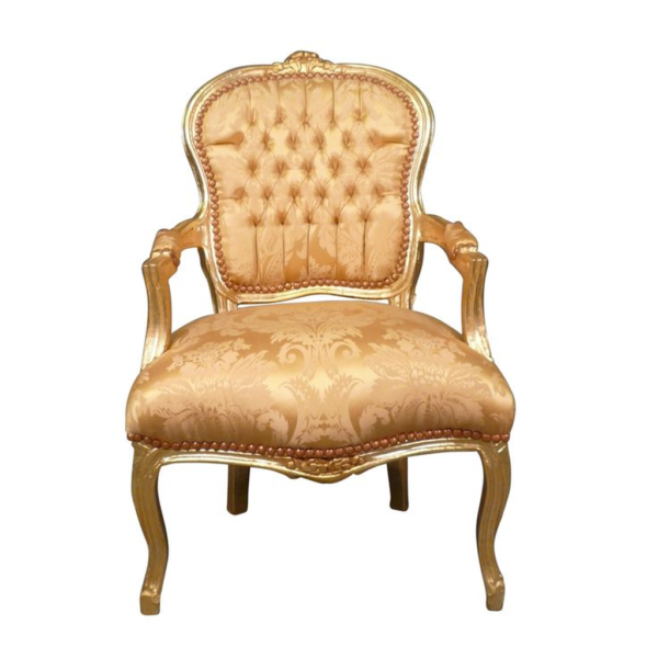 Classic French Style Gold Linen Sofa