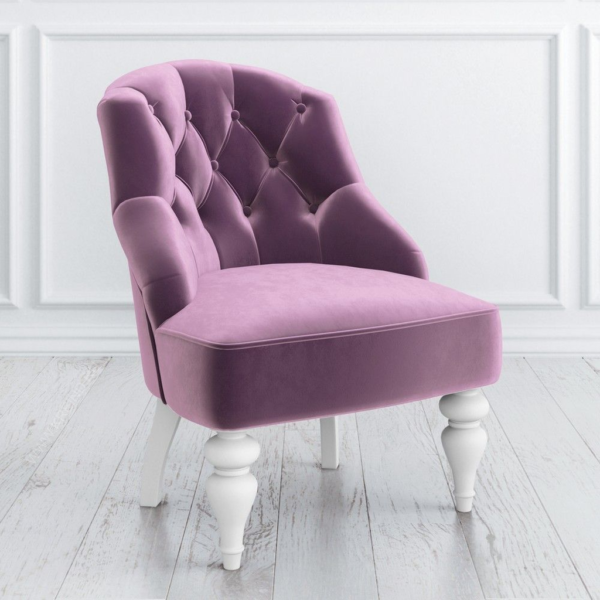 Purple linen button tufted French style sofa