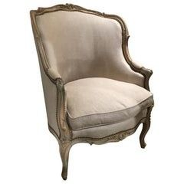 Classic French Style Beige Linen Sofa