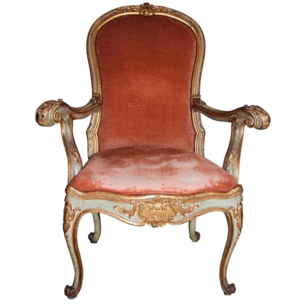 Classic French Style Carved Wood Sofa