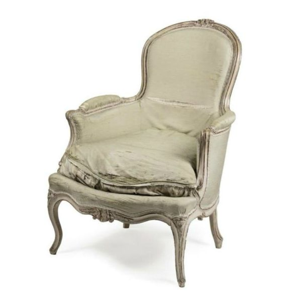 Classic French Beige Linen Sofa with Wood Frame