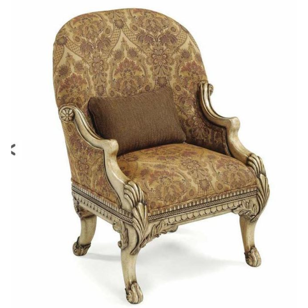 Classic French Style Sofa with Patterned Fabric