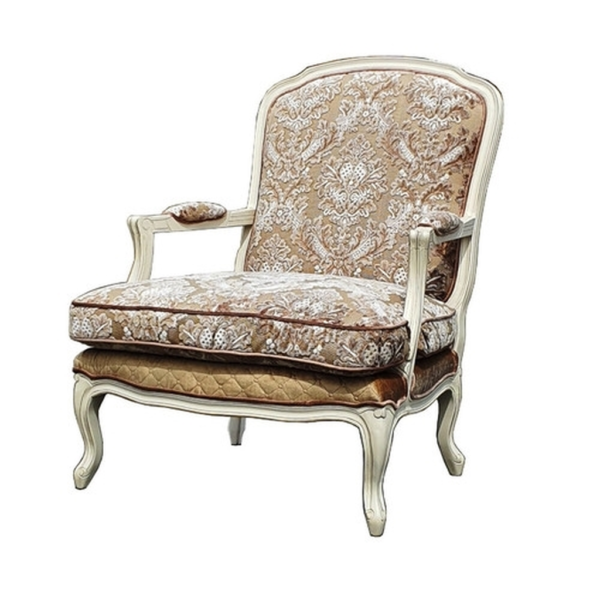 Classic French Style Linen Sofa with Wood Frame