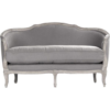 Classic French Style Linen Sofa with Wood Frame