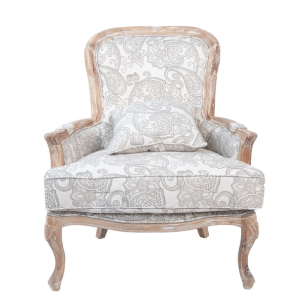 Classic French Style Sofa with Wood Frame