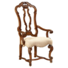 Classic French Style Sofa with Beige Upholstery and Wood Frame