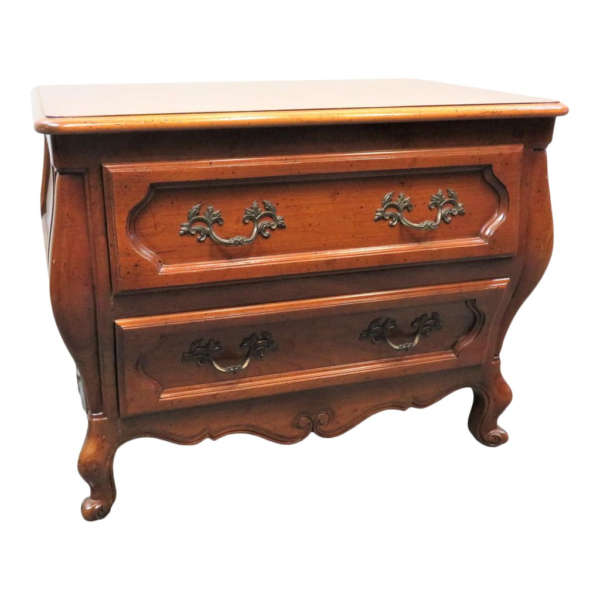 Classic French bedside table brown wood