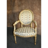 Classic Louis XV Dining Chair with Floral Upholstery