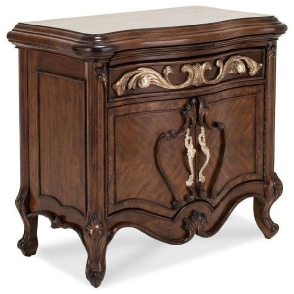 Classic Style Carved Wood nightstand