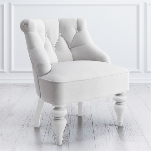 Classic White Tufted Accent Sofa Chair