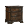Classic Victorian Nightstand with Wood Frame and Brown Finish