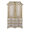 Elegant classic wardrobe with white and beige finish