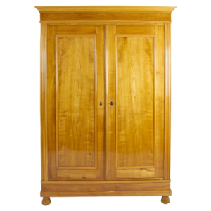 Classic wooden wardrobe with two doors