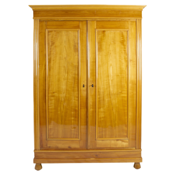 Classic wooden wardrobe with two doors