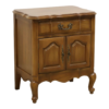 Classic Wood Nightstand with Drawer and Cabinet