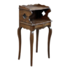 Classic bedside table with wood and brown color