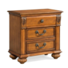 Classic carved wooden nightstand with drawers