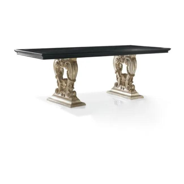 Classic Style Black and Gold Dining Table