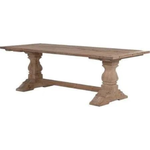 Mid-Century Modern Rectangular Dining Table Solid Wood Natural Finish