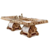 Baroque Style Dining Table with Gold and White Finish