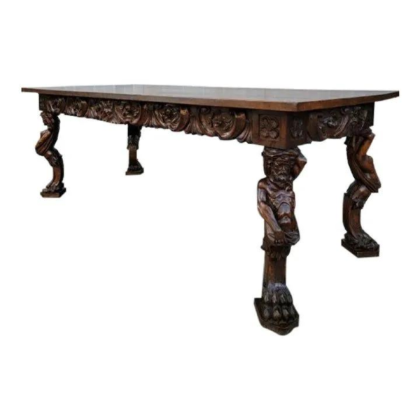 Renaissance Carved Wood Dining Table - Daabadi Furniture exporter