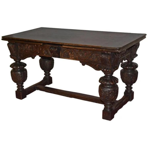 Dark Brown Jacobean Dining Table
