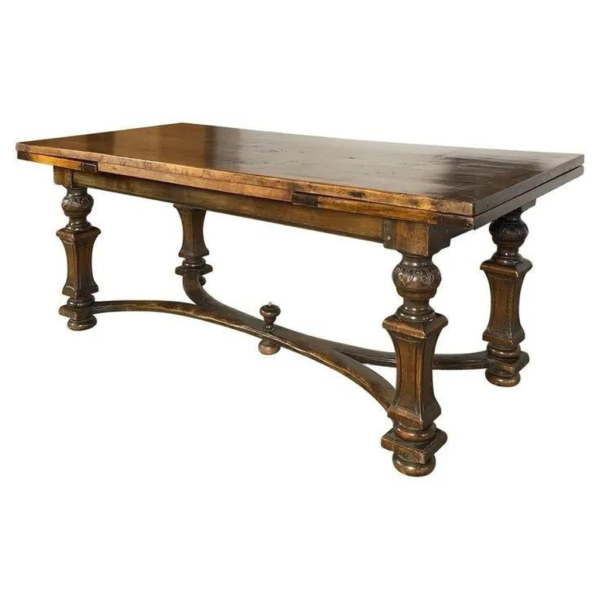 Antique Style Expandable Wood Dining Table
